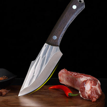 Boucher - Cuchillo súper afilado con funda de cuero